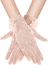 SATINIOR Lace Gloves Women Short Floral Gloves Fingerless Gloves Elegant Ladies Gloves for Wedding Party...